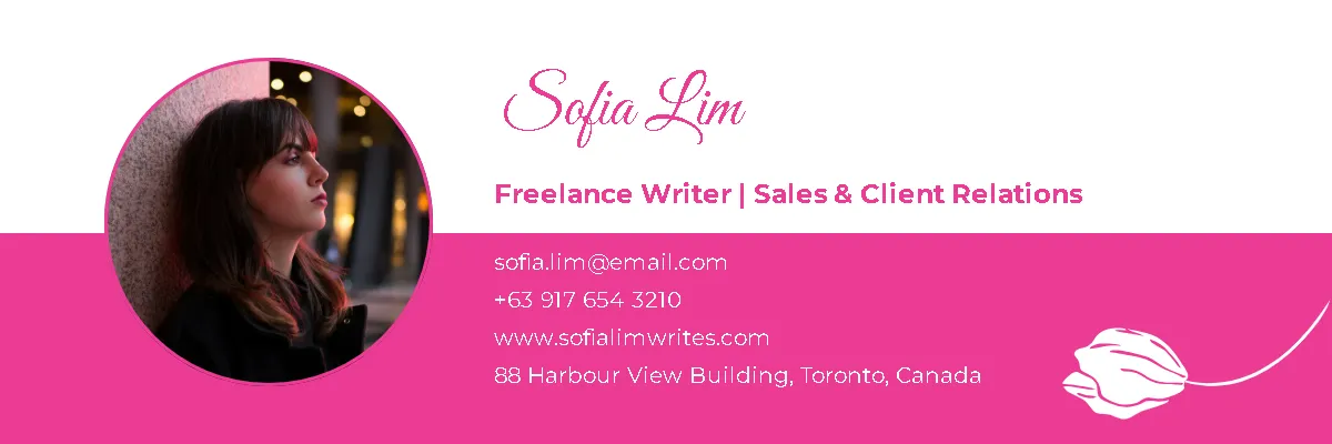 Free Beautiful Email Signature Template to Edit Online