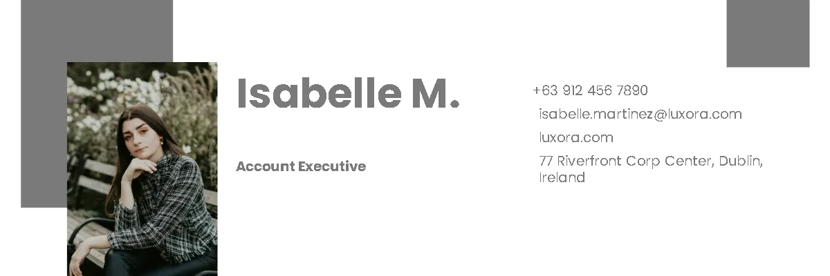 Free Bold Email Signature Template to Edit Online