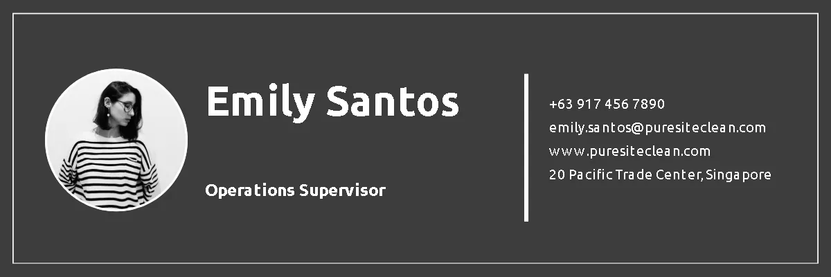 Free Classic Email Signature Template to Edit Online