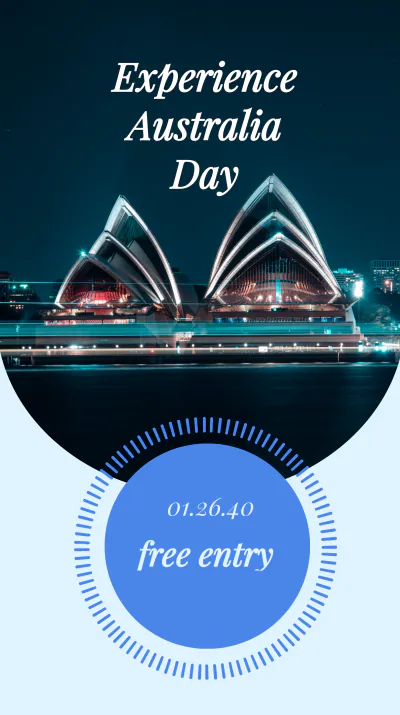 Free Australia Day Event Instagram Story Template to Edit Online