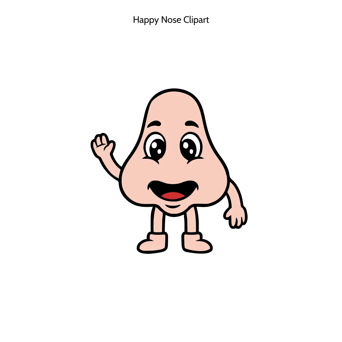Free Happy Nose Cartoon Vector Clipart (PNG, SVG) to Edit Online