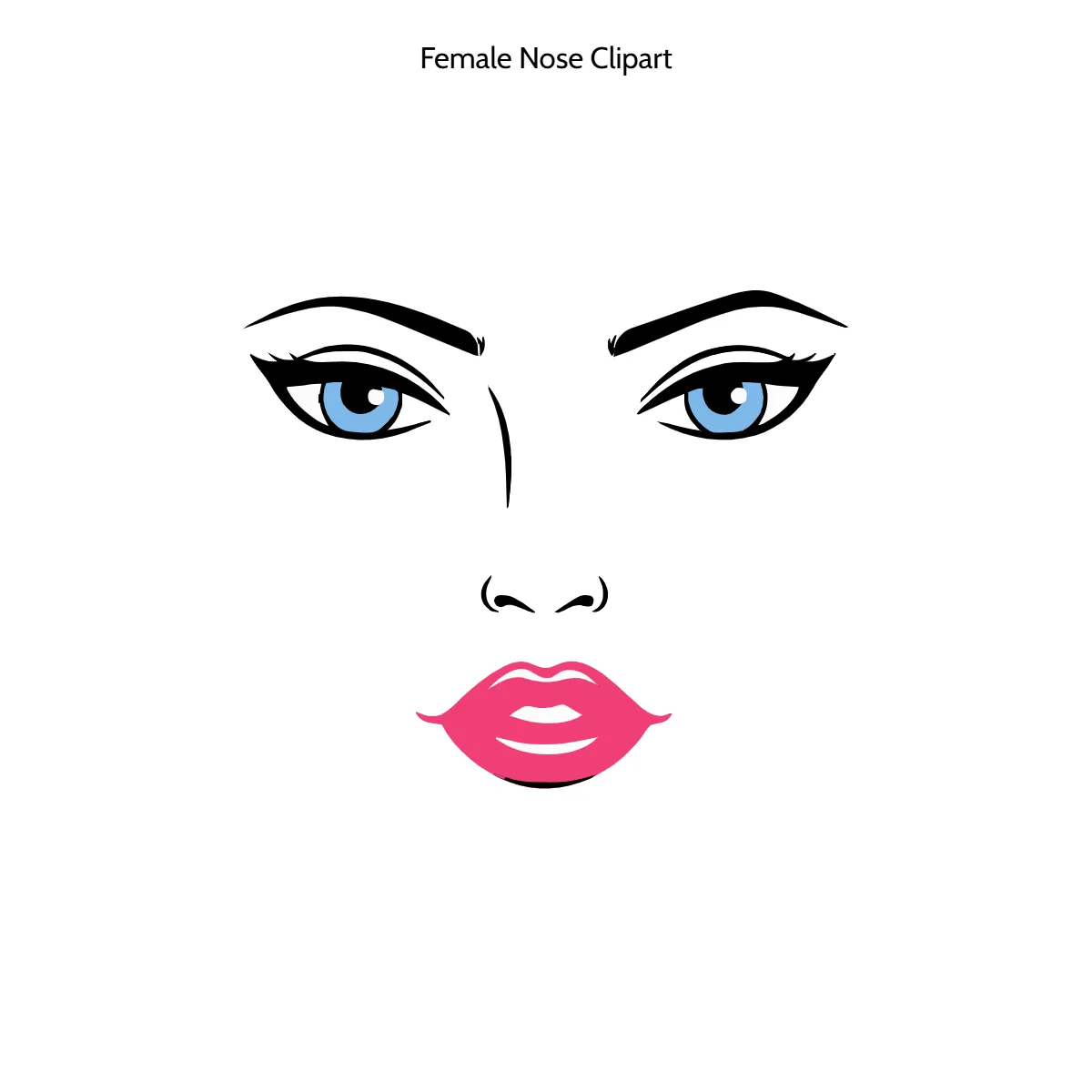 Free Female Nose Vector Clipart (PNG, SVG) to Edit Online