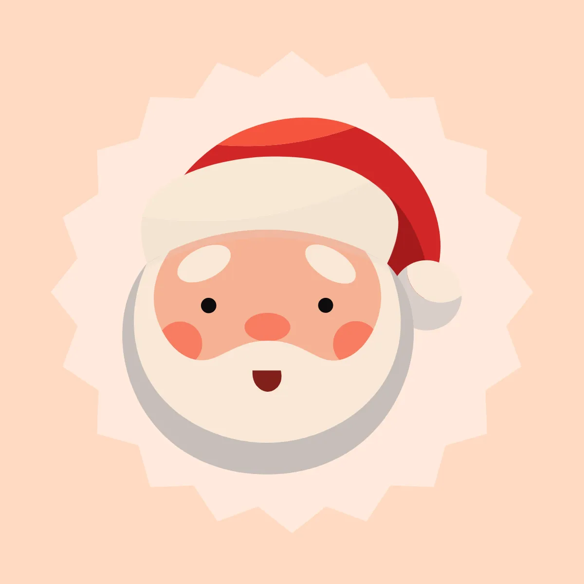 Free Jolly Santa Badge Clipart Template to Edit Online
