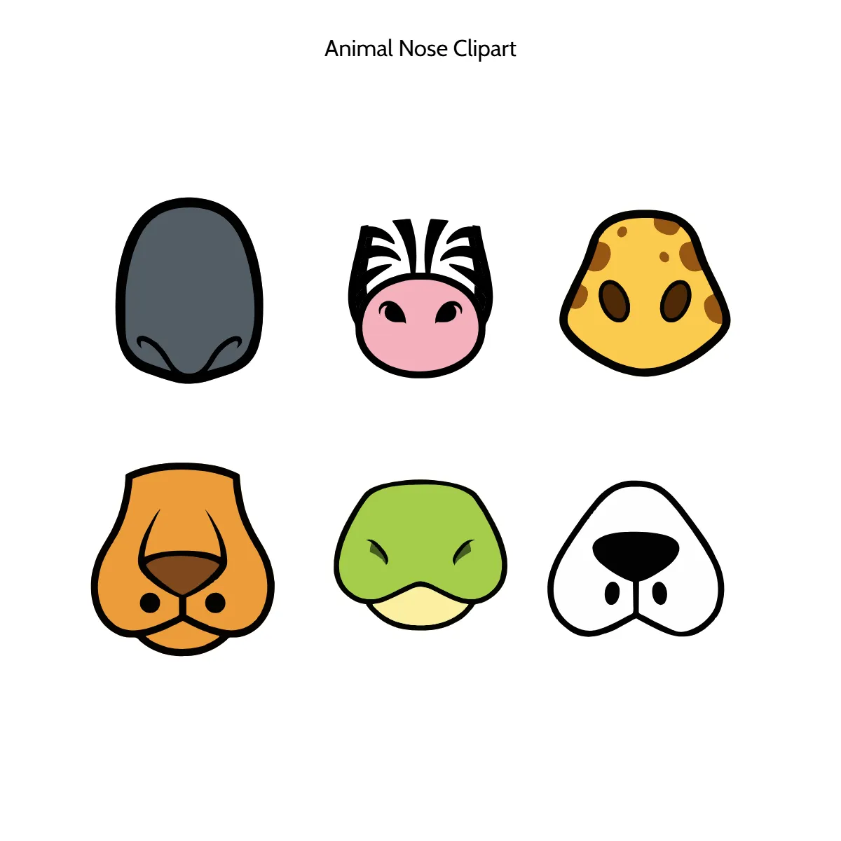 Free Animal Nose Vector Clipart (PNG, SVG) to Edit Online