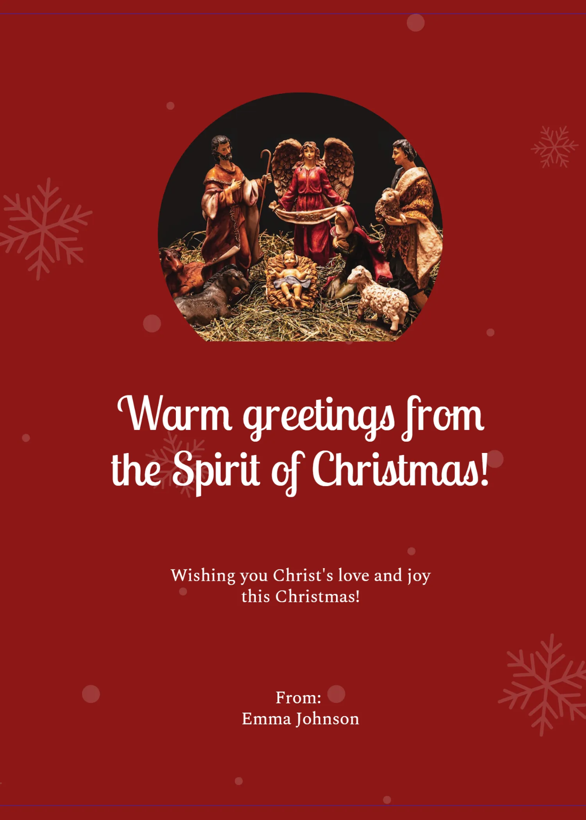 Free Christian Christmas Wishes Template to Edit Online