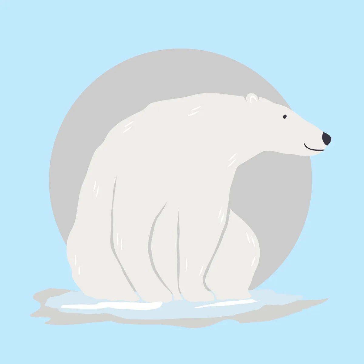 Free Polar Bear Winter Clipart Template to Edit Online