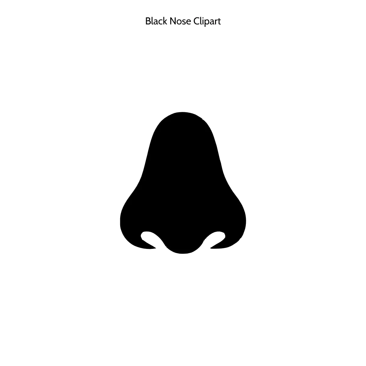 Free Black Nose Silhouette Vector Clipart (PNG, SVG) to Edit Online
