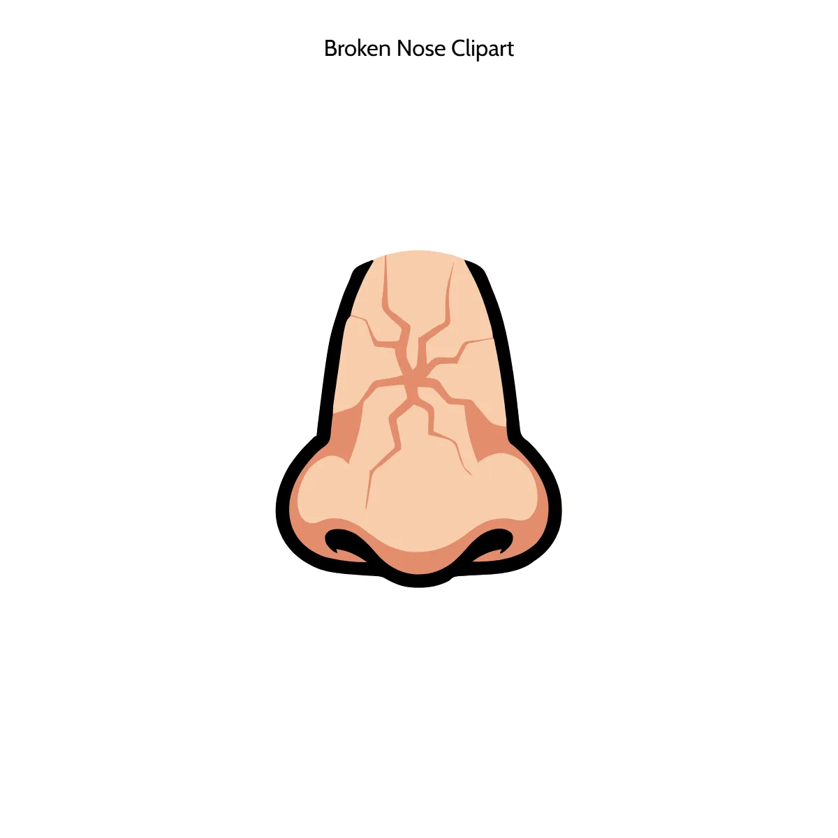Free Broken Nose Vector Clipart (PNG, SVG) to Edit Online