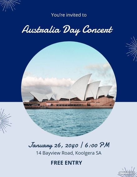 Free Australia Day Event Flyer Template in Word, Google Docs, Apple Pages, Publisher