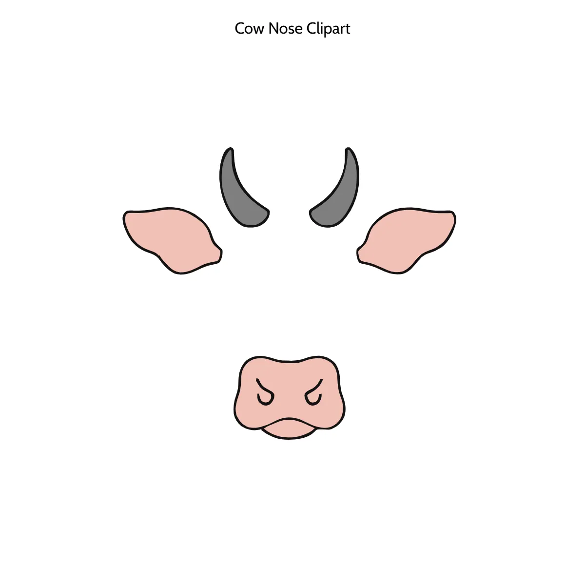 Free Cow Nose Vector Clipart (PNG, SVG) to Edit Online