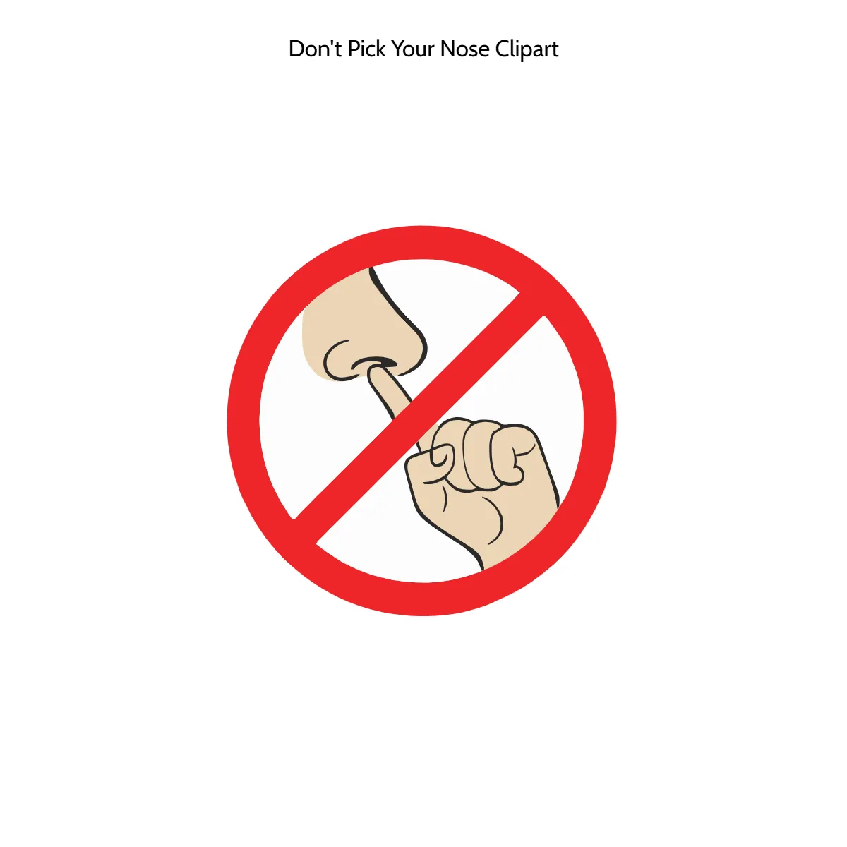 Free Don’t Pick Your Nose Symbol Vector Clipart (PNG, SVG) to Edit Online
