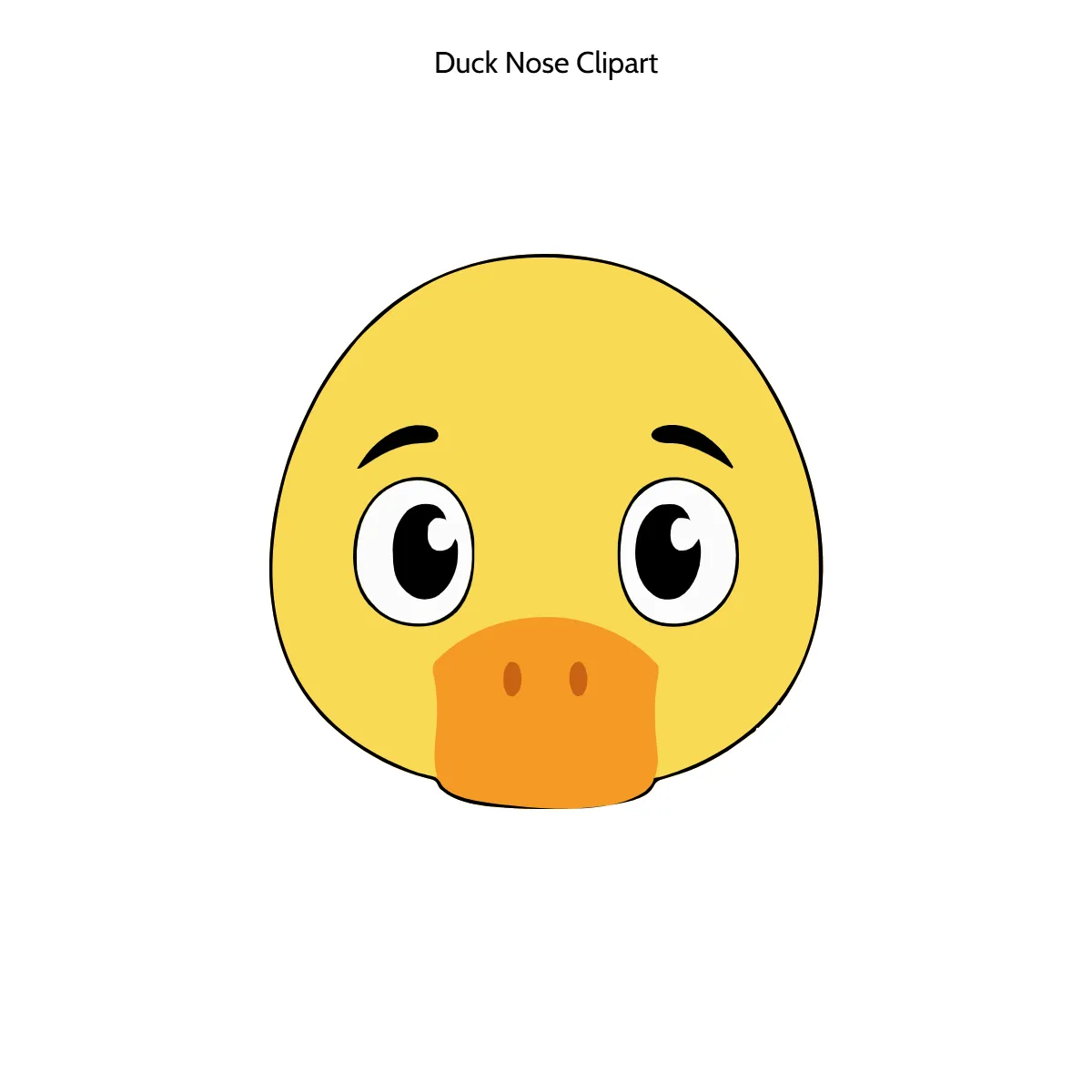 Free Duck Nose Vector Clipart (PNG, SVG) to Edit Online
