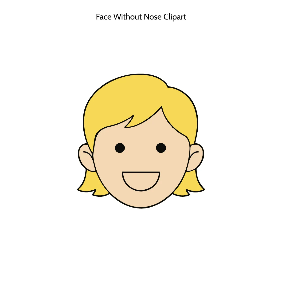 Free Face Without Nose Vector Clipart (PNG, SVG) to Edit Online