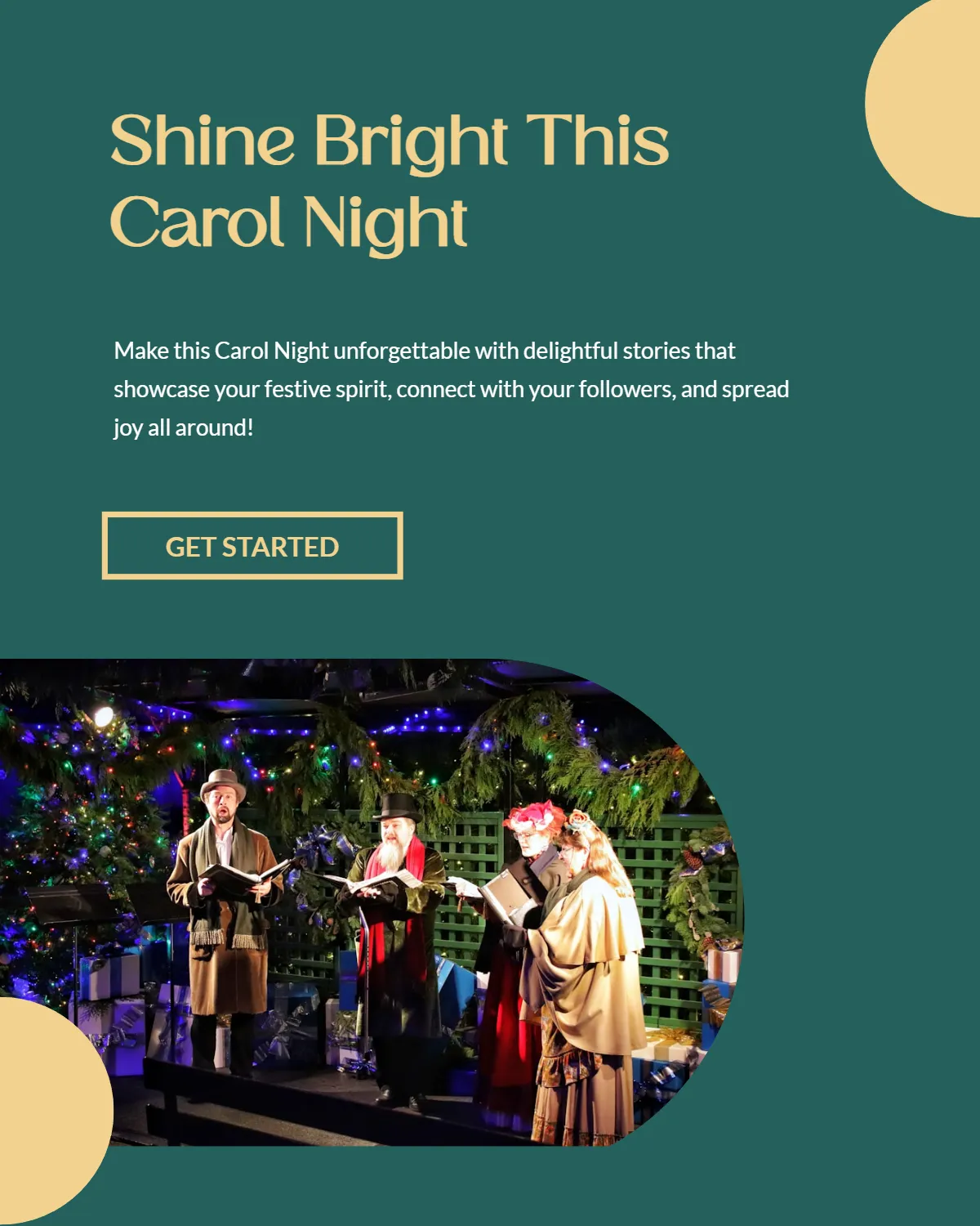 Free Carol Night Instagram Post Template to Edit Online