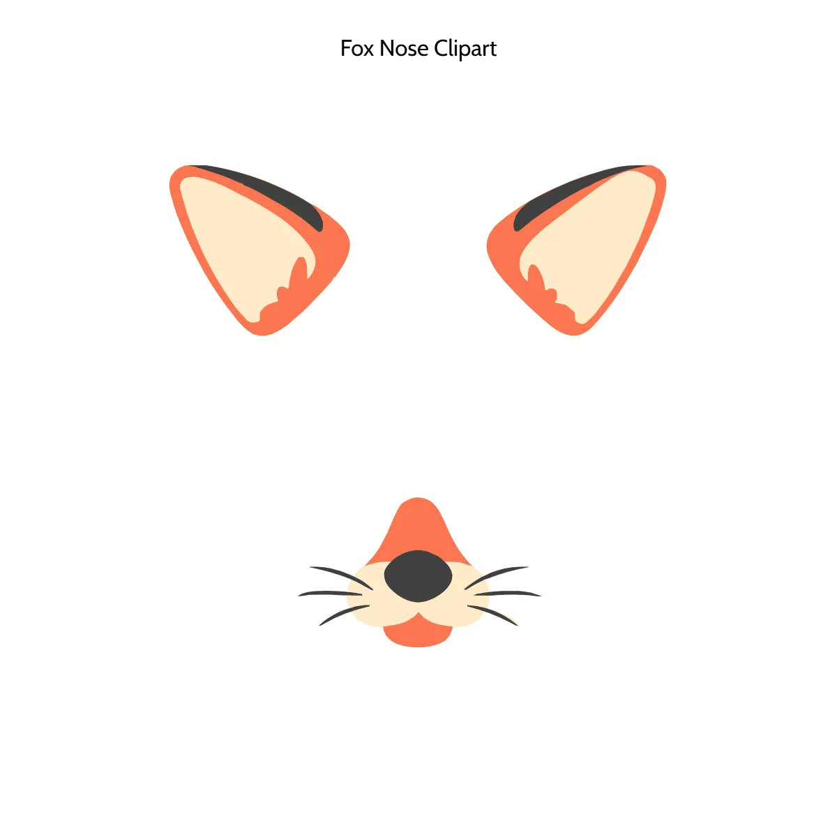 Free Fox Nose Vector Clipart (PNG, SVG) to Edit Online
