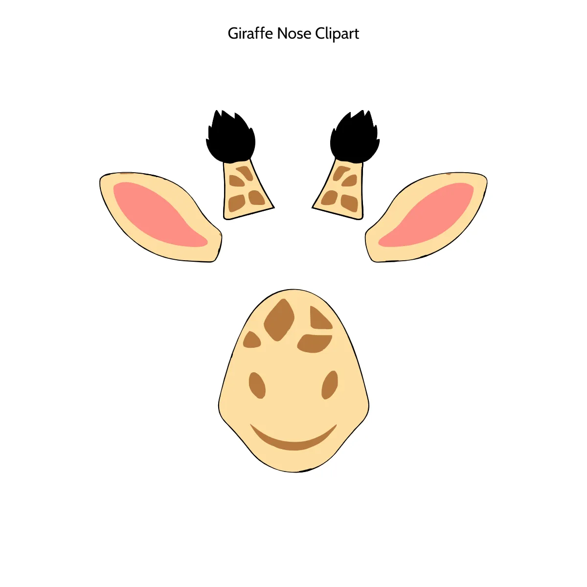 Free Giraffe Nose Vector Clipart (PNG, SVG) to Edit Online