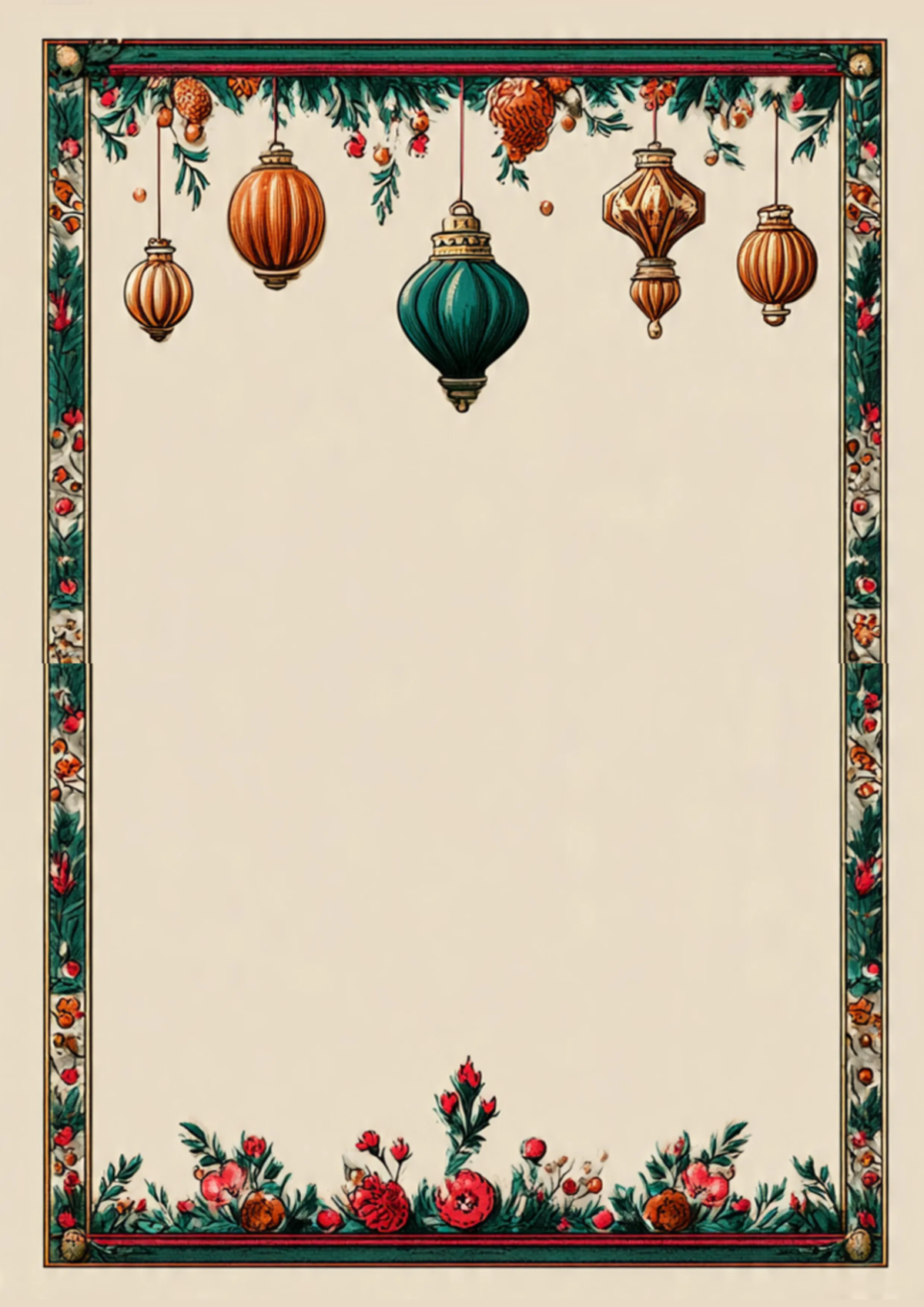 Free Vintage Christmas Border Template to Edit Online