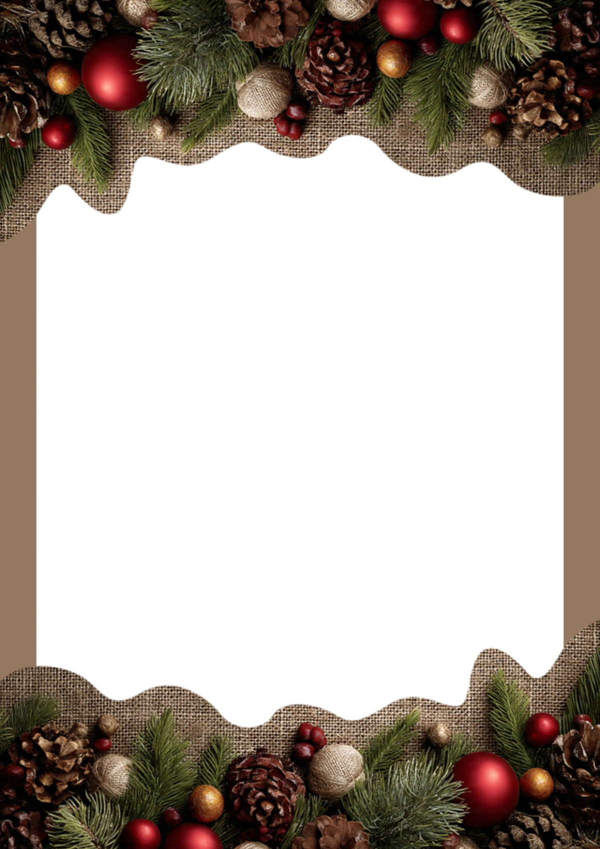 Free Rustic Christmas Border Template to Edit Online