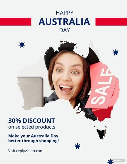 Happy Australia Day Flyer Template