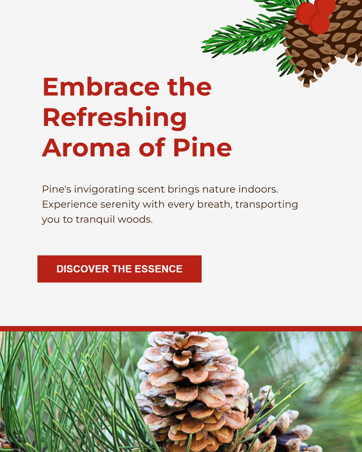 Free Pine Scent Instagram Post Template to Edit Online