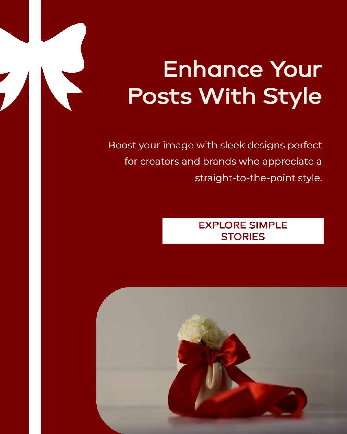 Free Velvet Ribbon Instagram Post Template to Edit Online