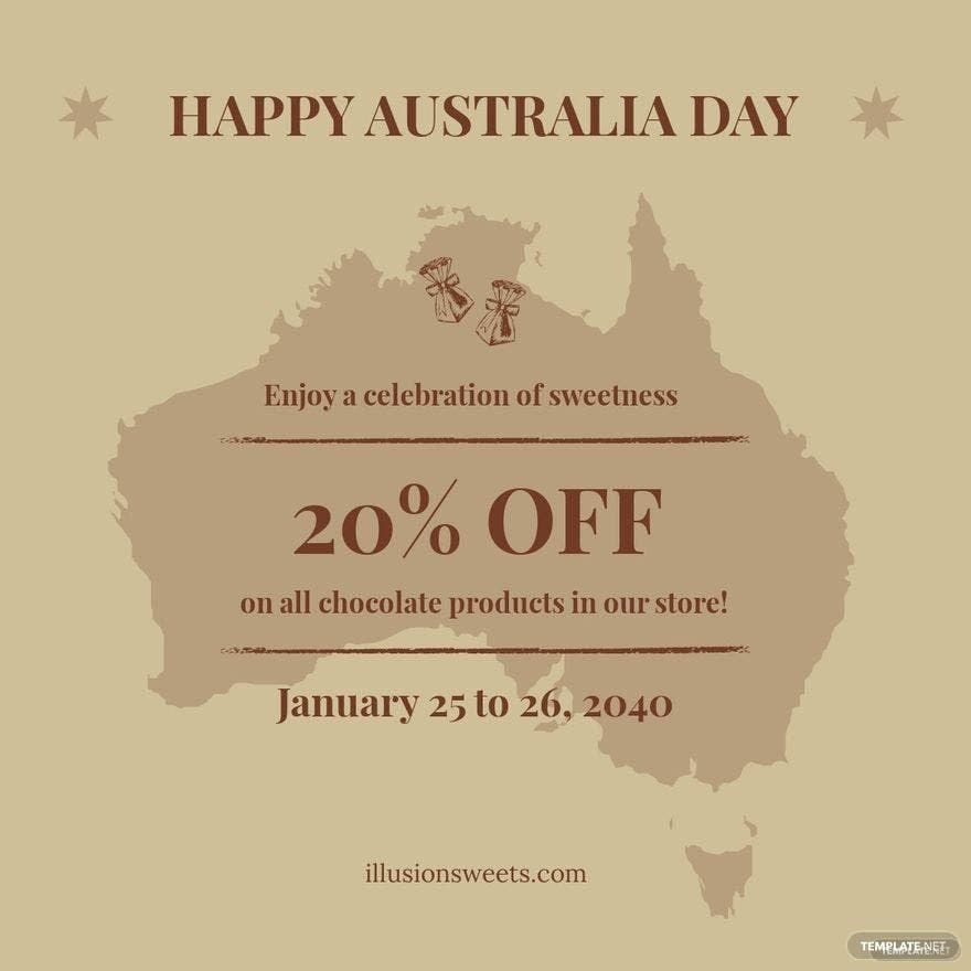 Free Vintage Australia Day Instagram Post Template