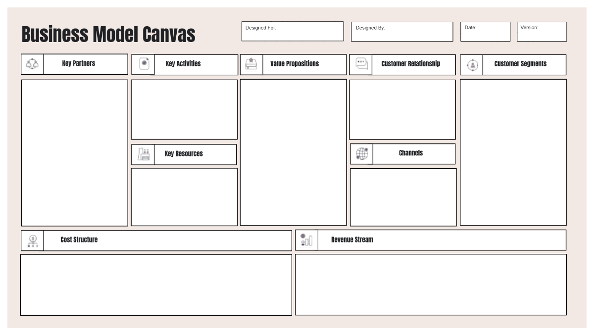 Free Grey and White Business Model Canvas Business Visual Chart Template to Edit Online Free Grey and White Business Model Canvas Business Visual Chart Template to Edit Online