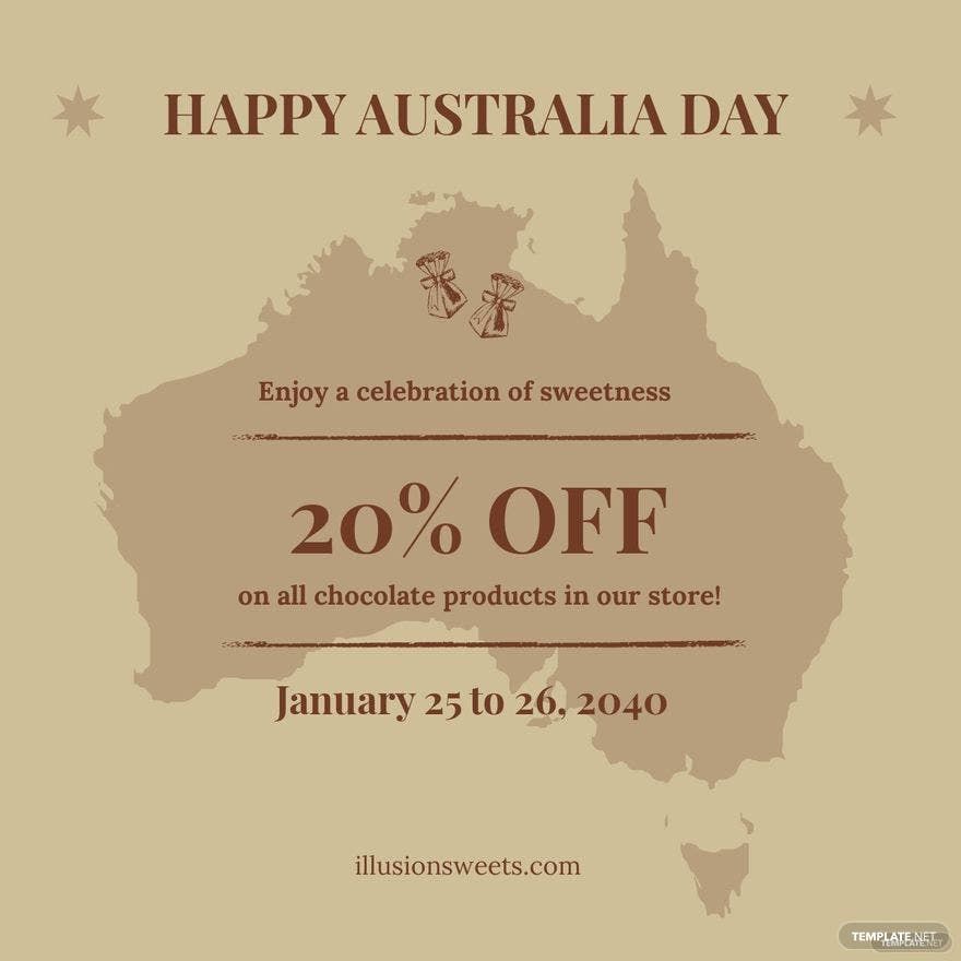 Free Vintage Australia Day Linkedin Post Template