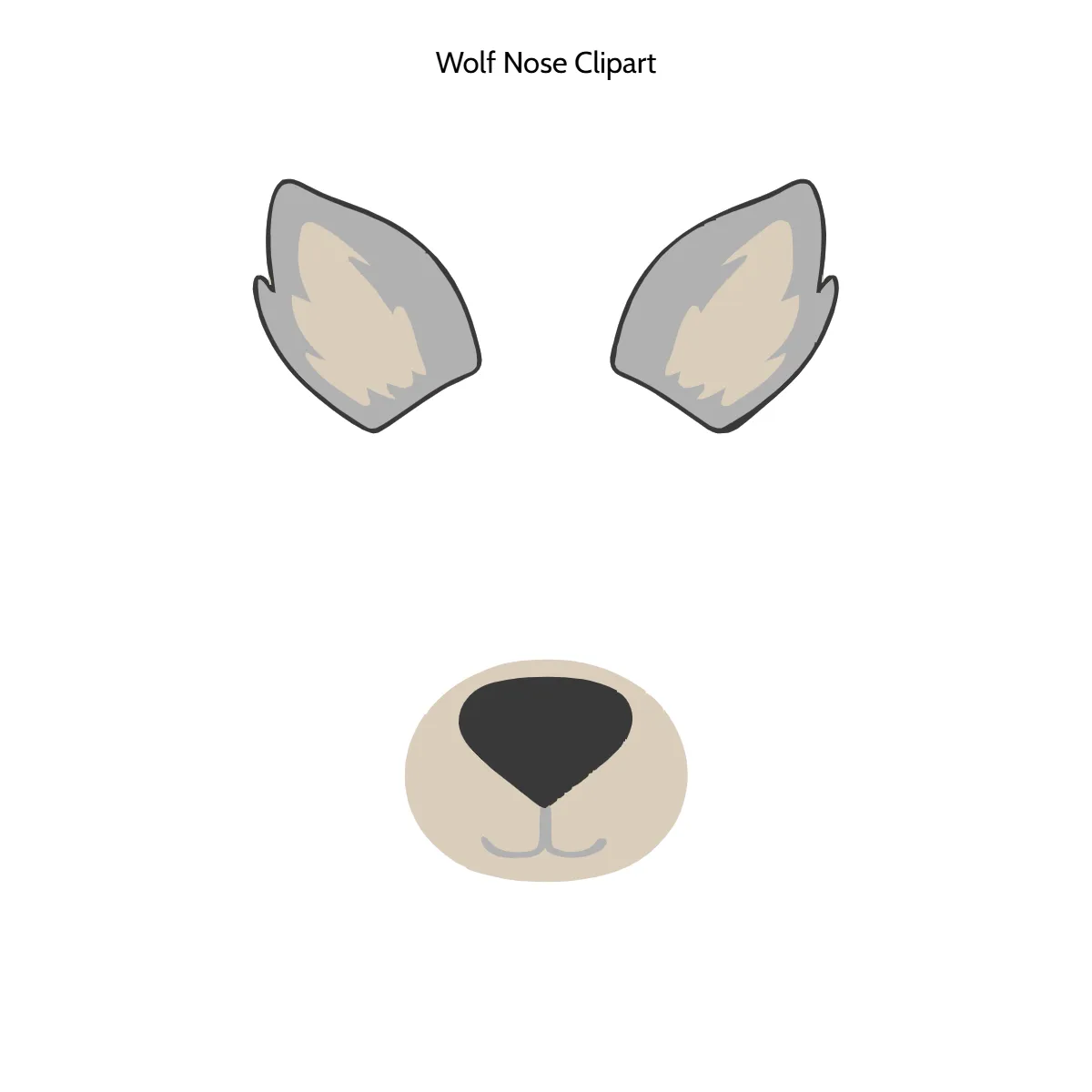 Free Wolf Nose Clipart Template to Edit Online