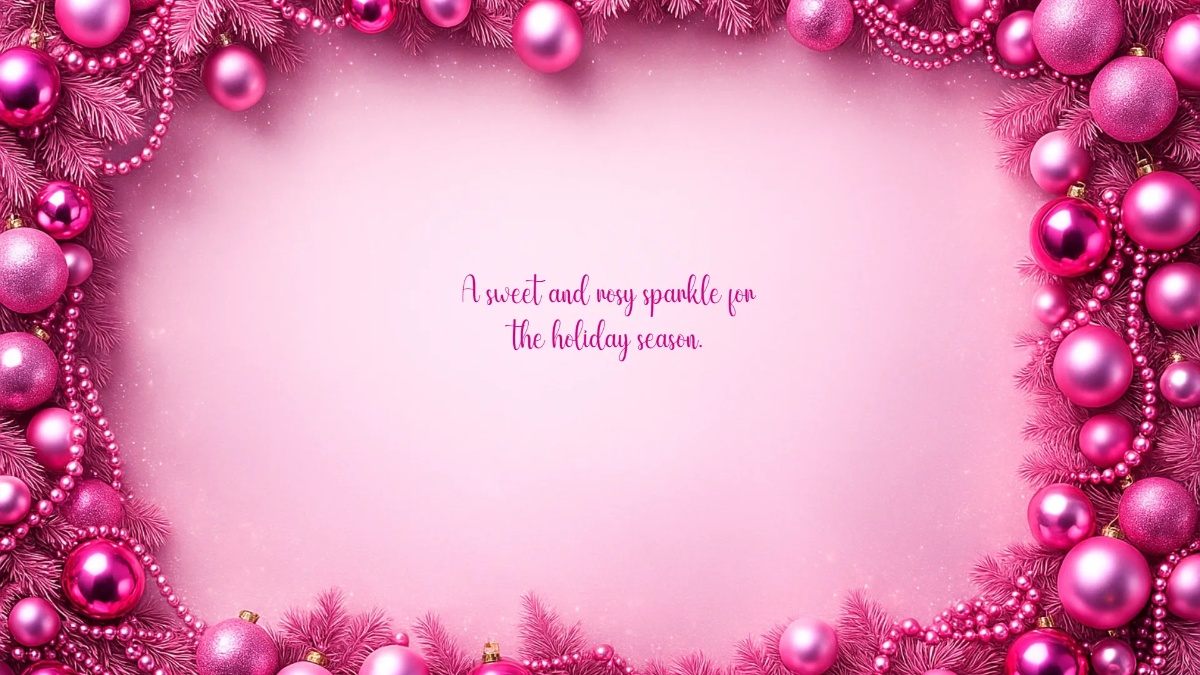 Free Pink Christmas Aesthetic Background to Edit Online