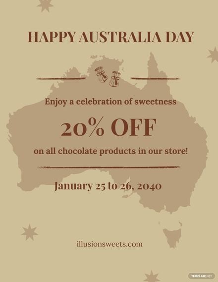 Vintage Australia Day Flyer Template