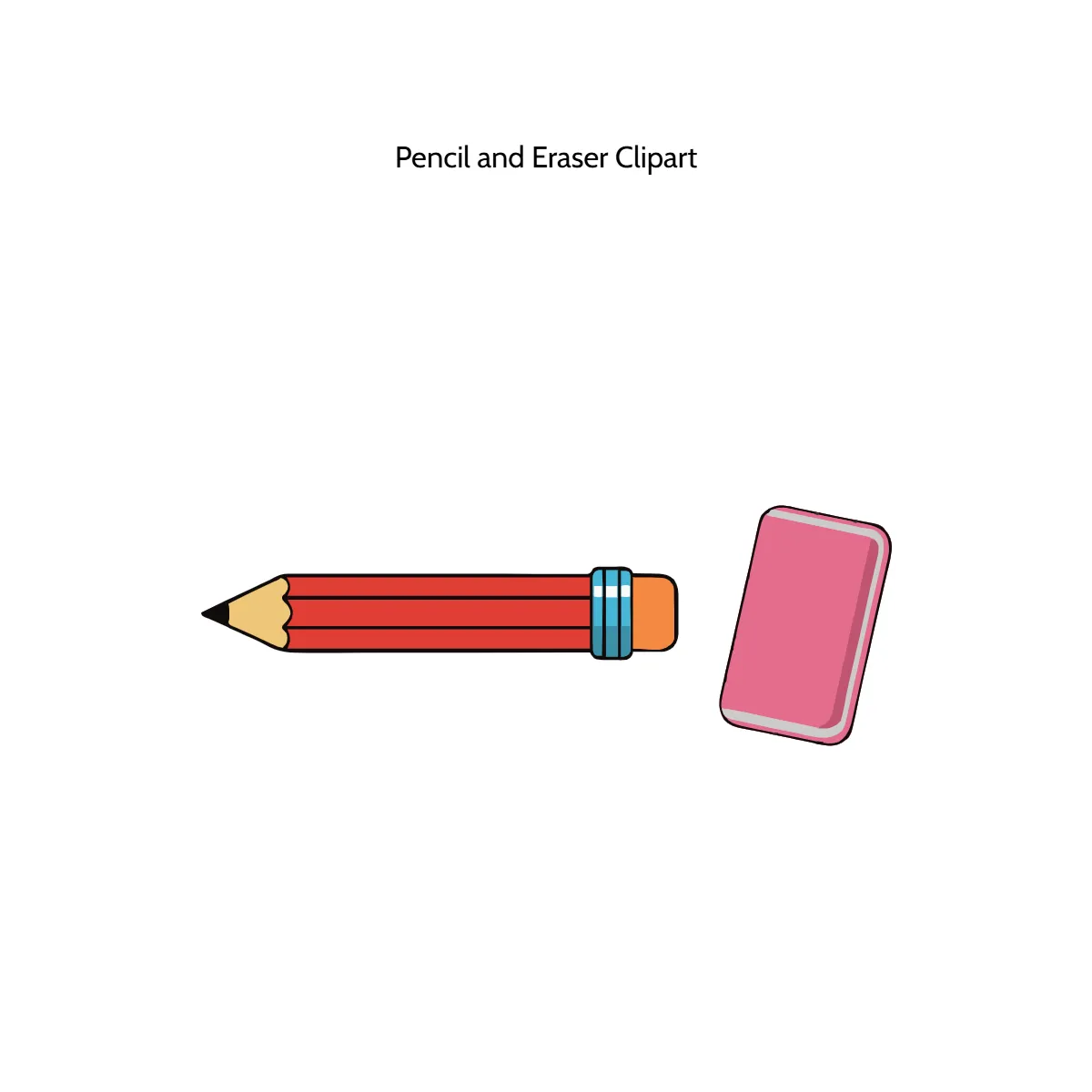 Free Pencil and Eraser Vector Clipart (PNG, SVG) to Edit Online