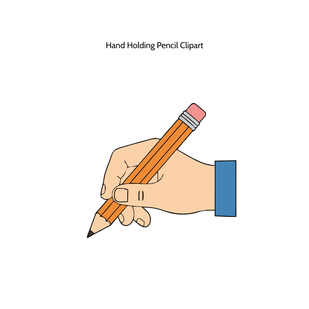 Free Hand Holding Pencil Vector Clipart (PNG, SVG) to Edit Online