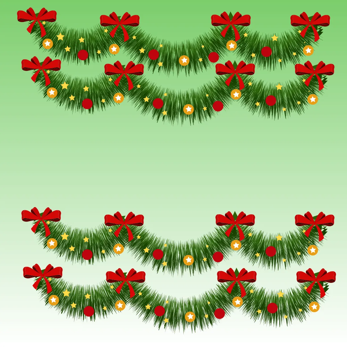 Free Festive Garland Border Clipart Template to Edit Online