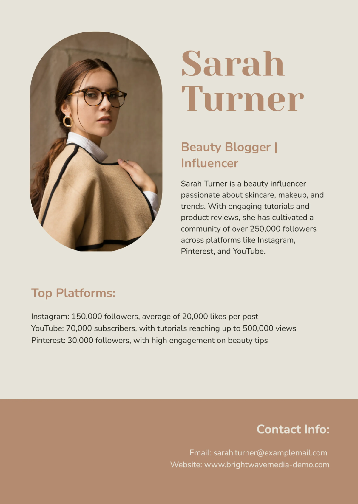 Free Beauty Media Kit Template to Edit Online