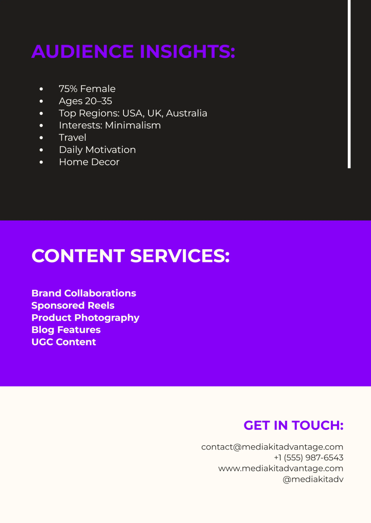 Free Editable Media Kit Template to Edit Online