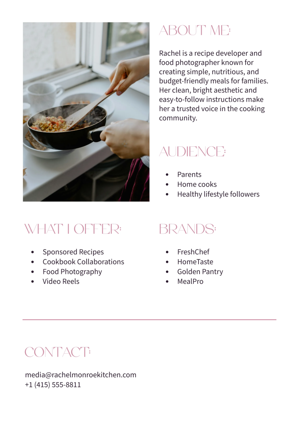 Free Classic Media Kit Template to Edit Online