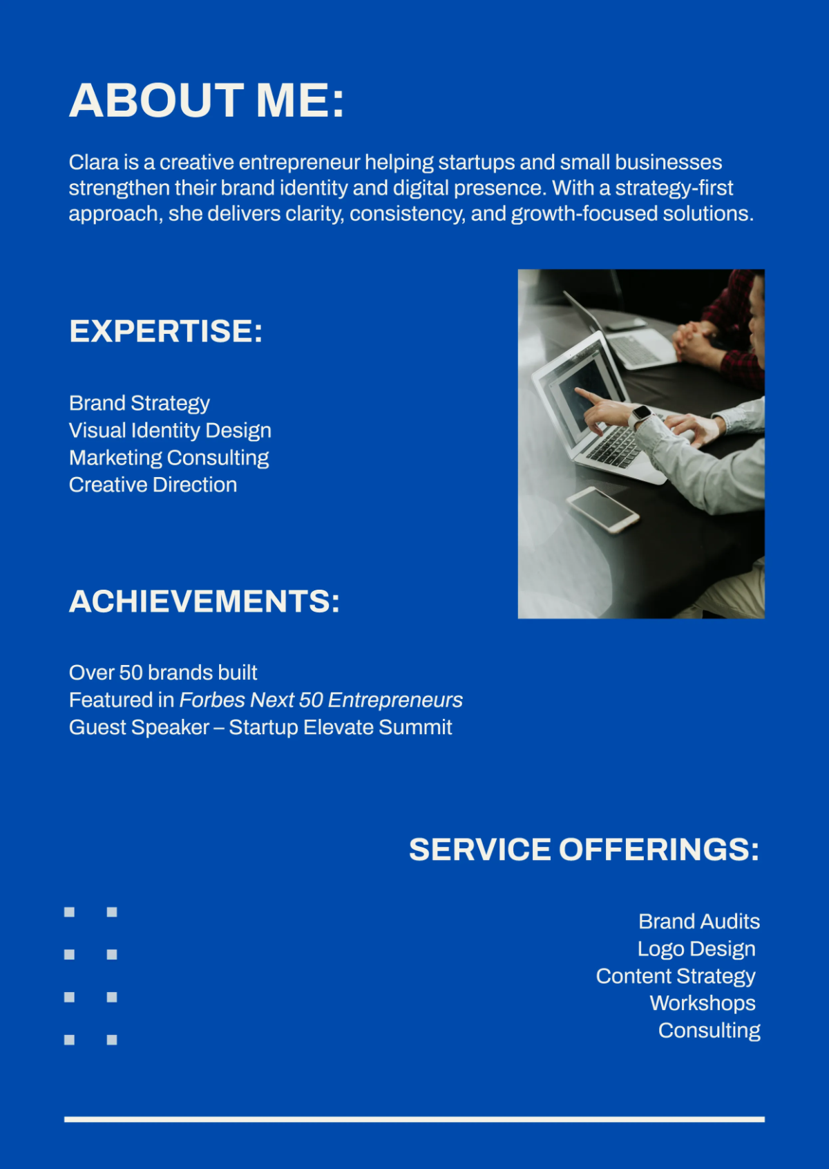 Free Entrepreneur Media Kit Template to Edit Online