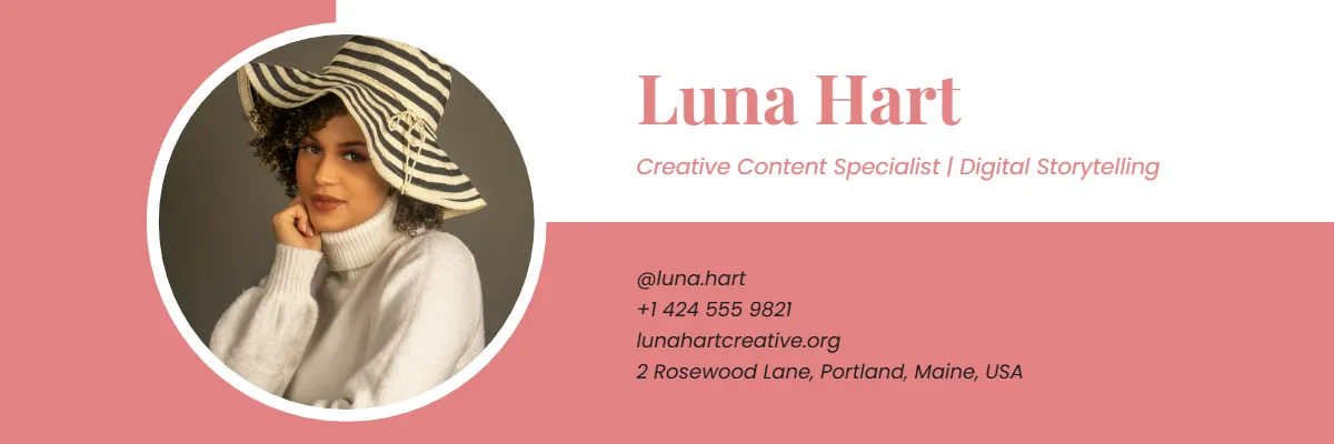 Free Printable Cute Email Signature Template to Edit Online