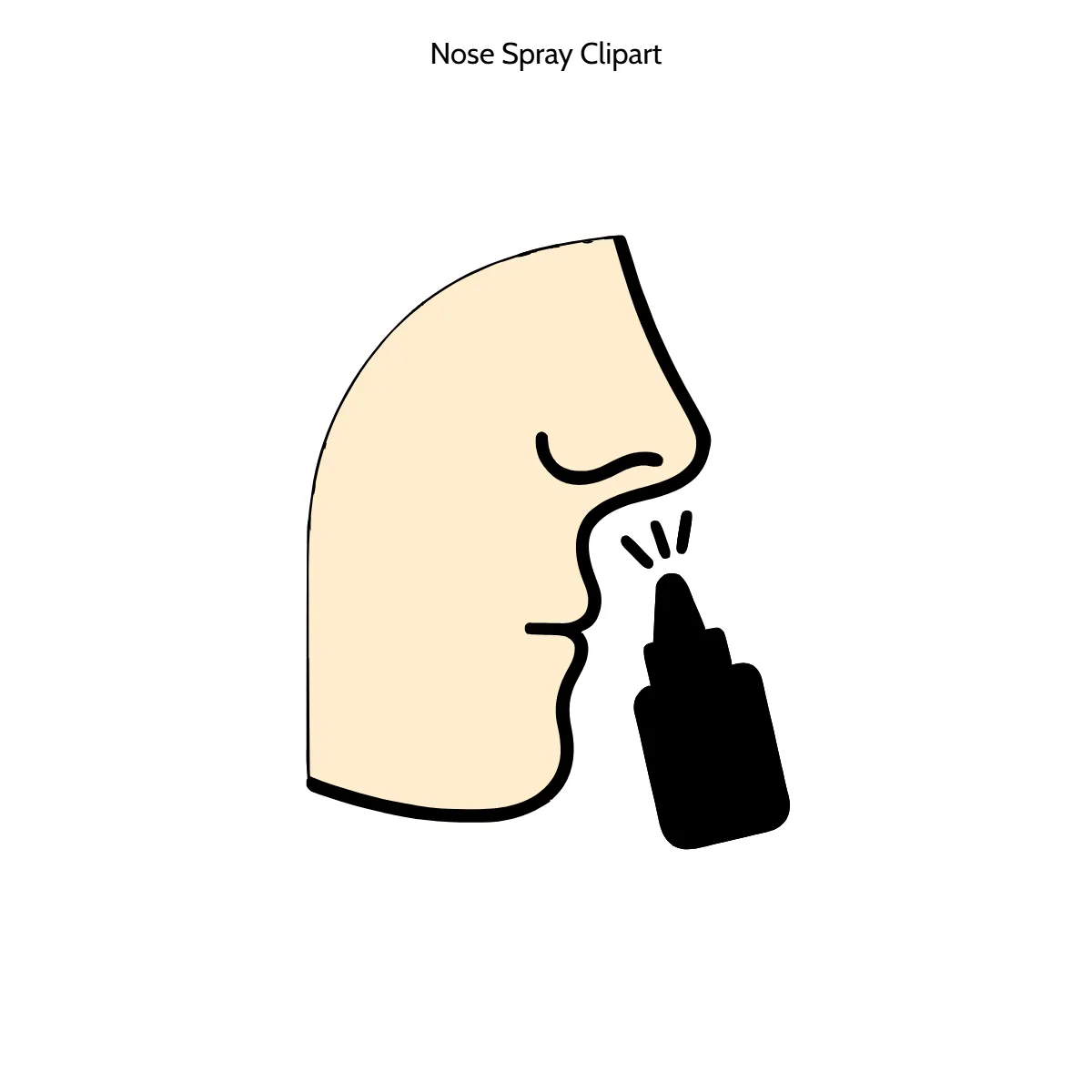 Free Nose Spray Clipart Template to Edit Online