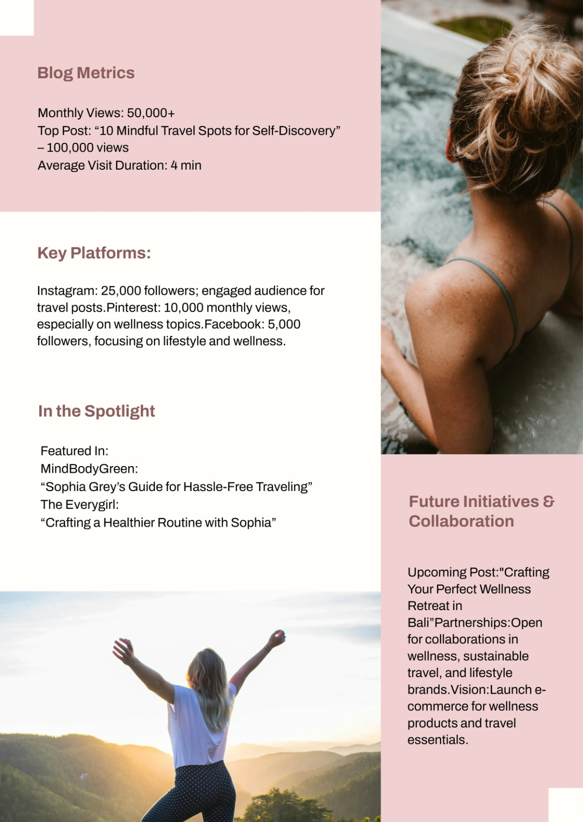 Free Wellness Media Kit Template to Edit Online