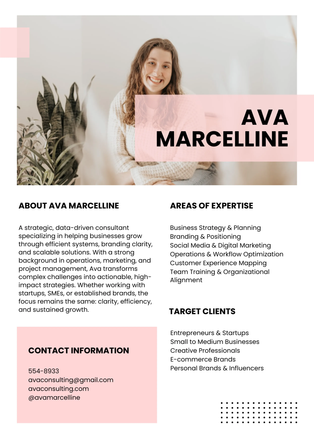 Free Consultant Media Kit Template to Edit Online