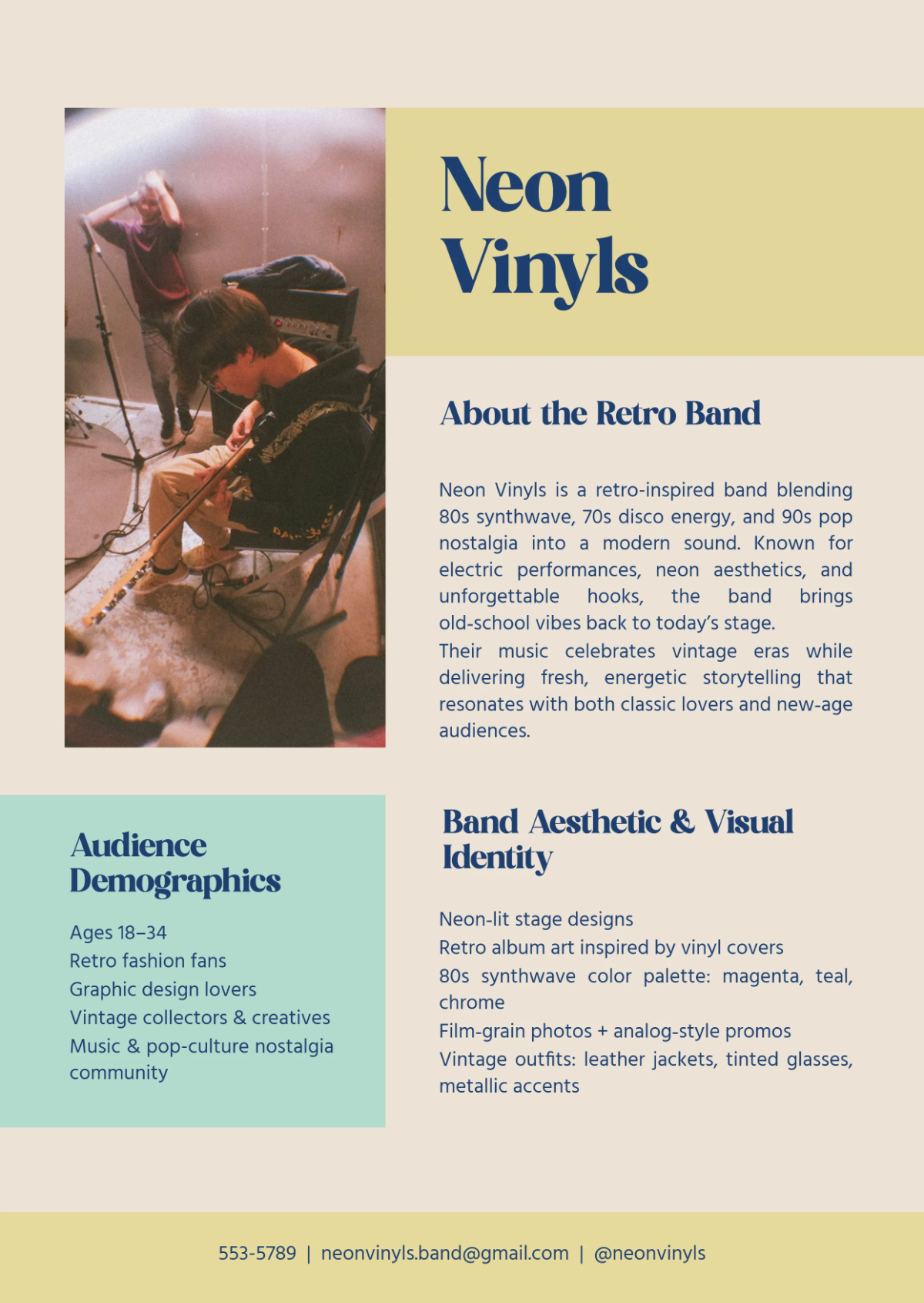 Free Retro Media Kit Template to Edit Online