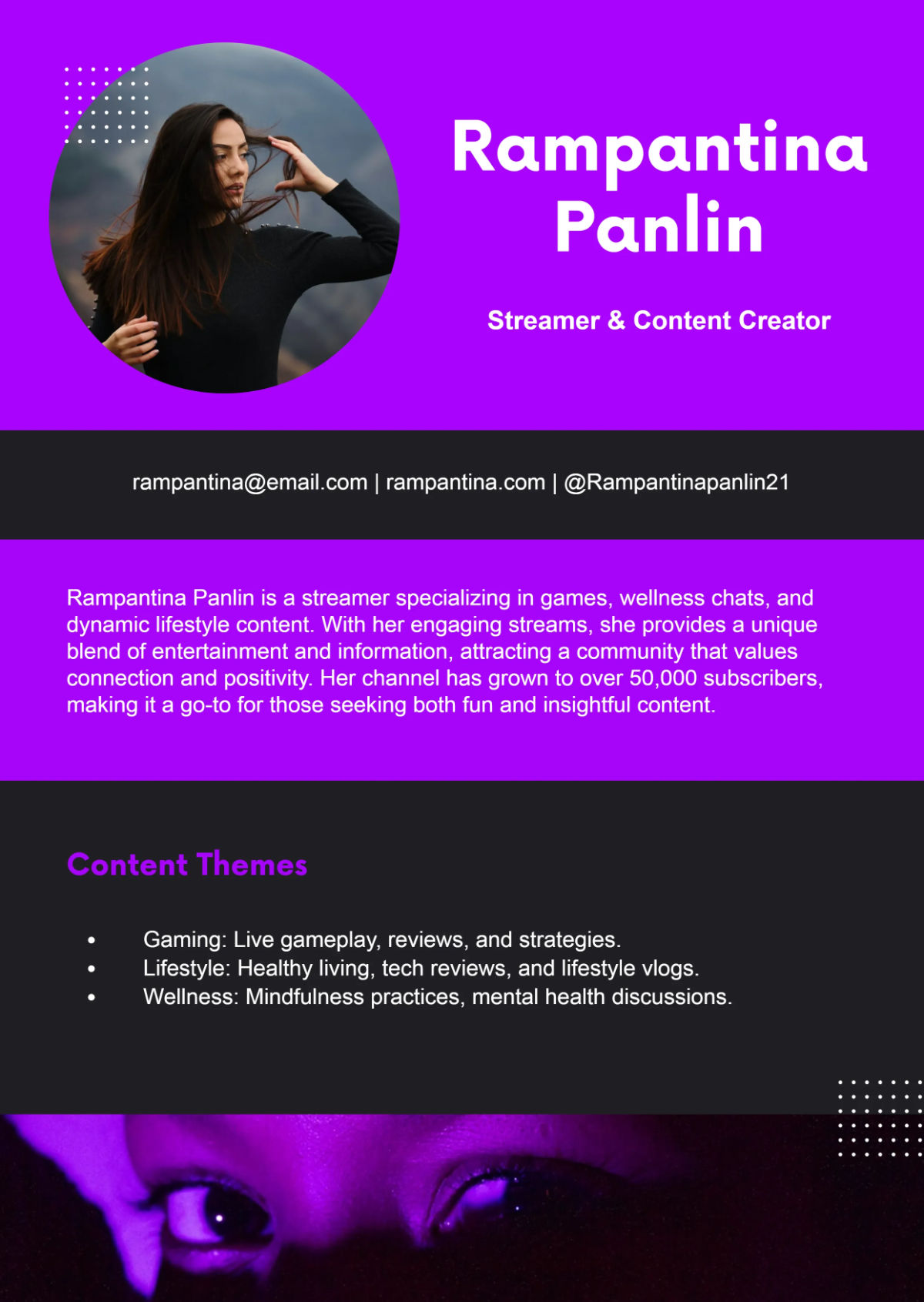 Free Streamer Media Kit Template to Edit Online