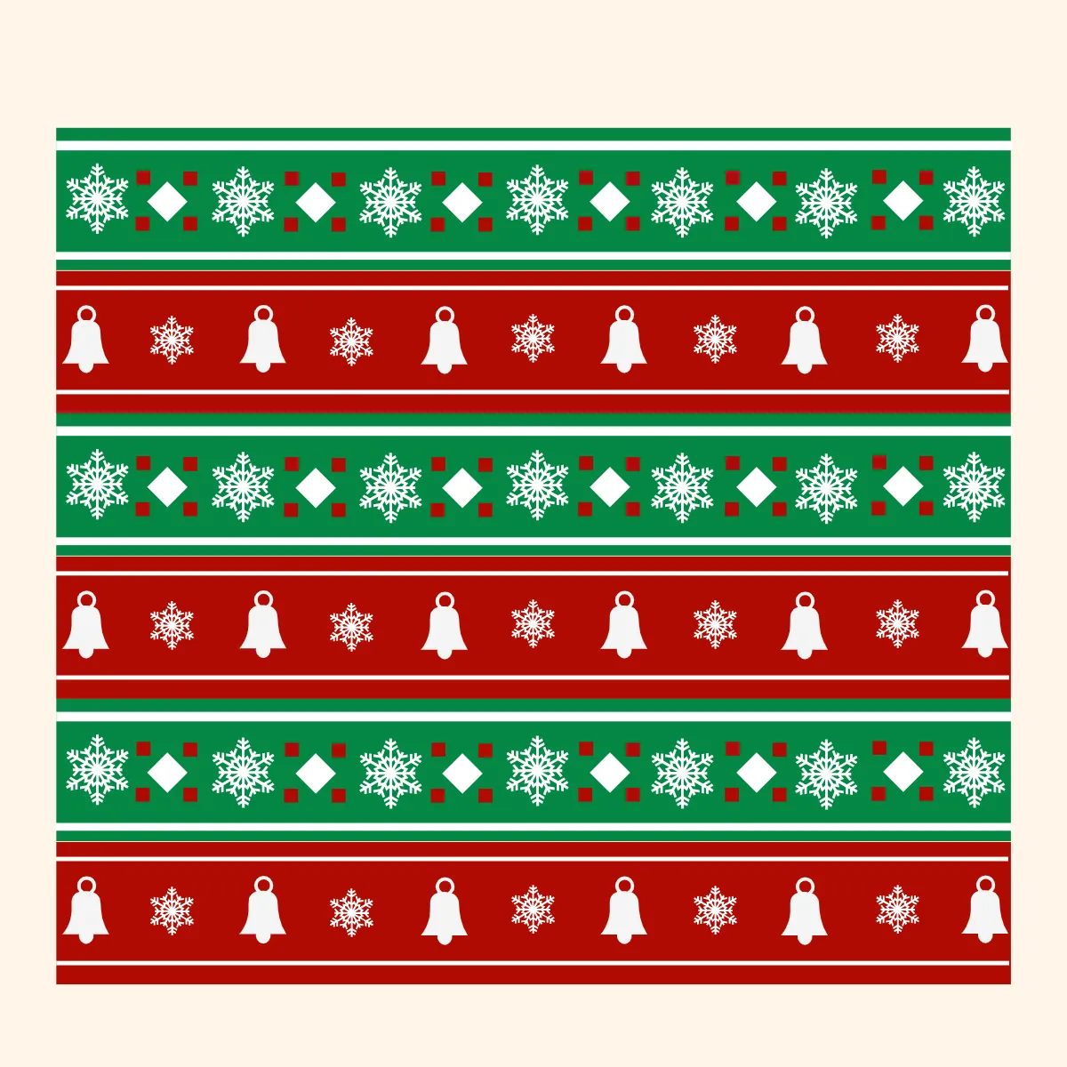 Free Red & Green Festive Pattern Clipart Template to Edit Online