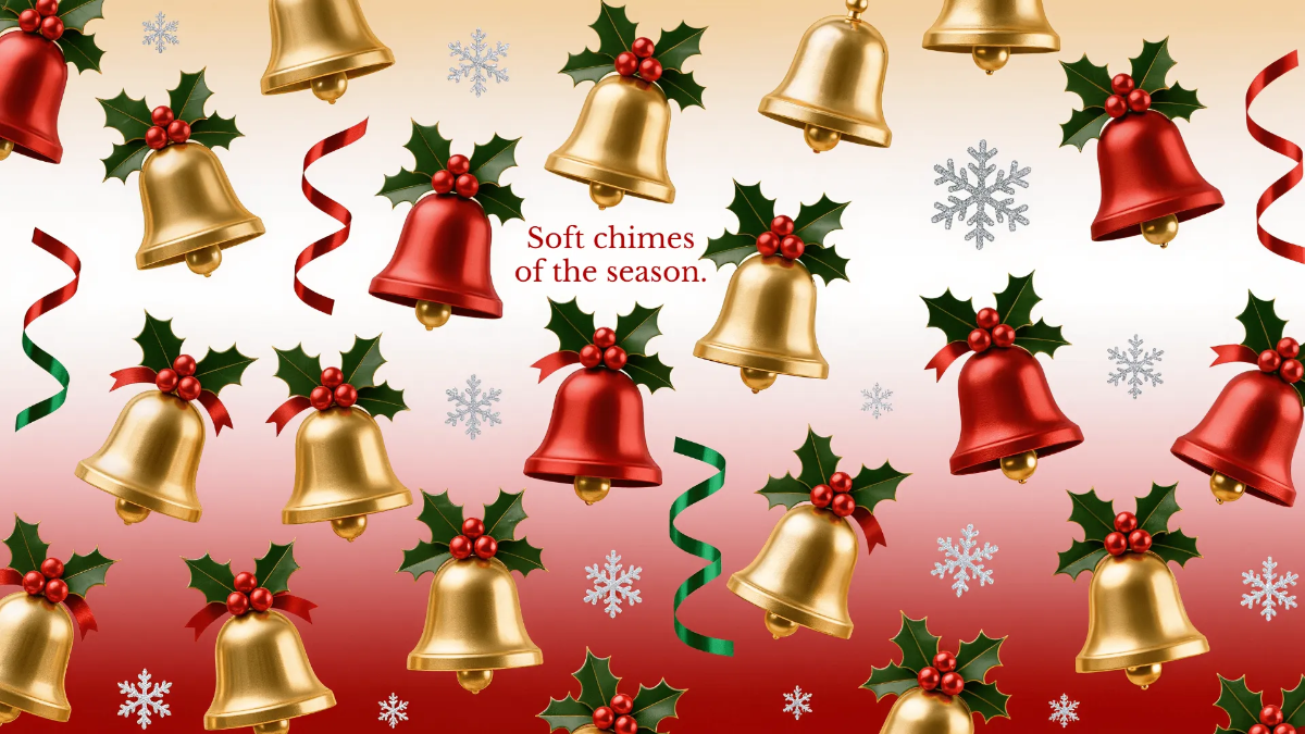 Free Aesthetic Christmas Bell Background Template to Edit Online