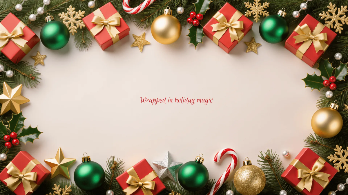 Free Aesthetic Christmas Border Background Template to Edit Online