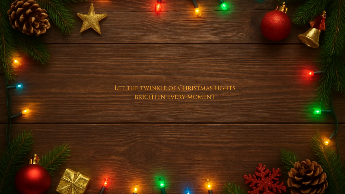 Free Christmas Lights Aesthetic  Background Template to Edit Online