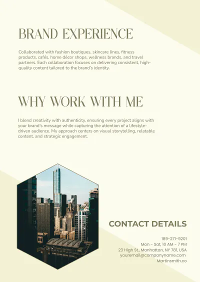 Free Lifestyle Media Kit Template to Edit Online