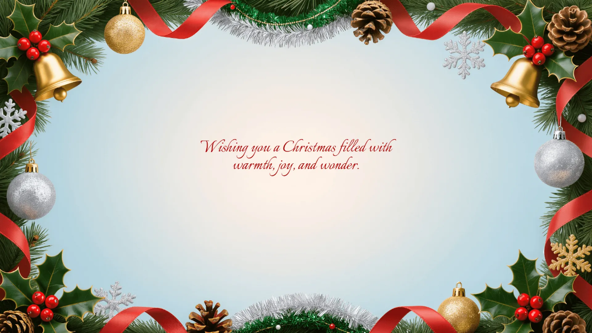 Free Merry Christmas Aesthetic  Background Template to Edit Online